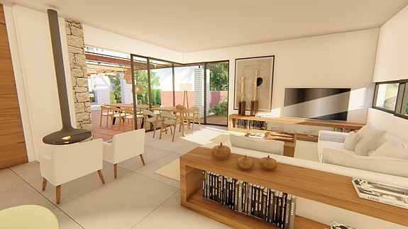 Moderne villa med 3 soverom | Privat basseng og takterrasse | Parkering