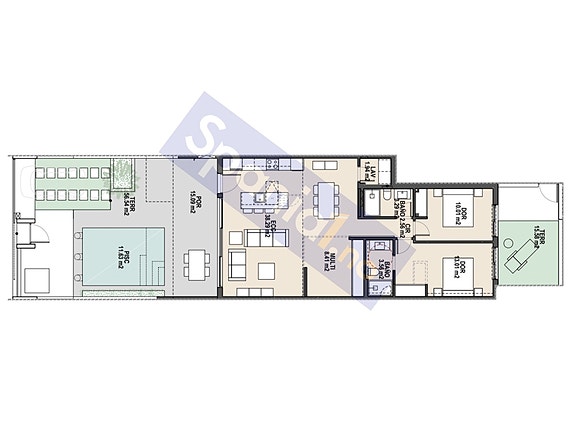 Svært eksklusiv leilighet med 2 soverom | Terrasse på 85 m2 med privat basseng