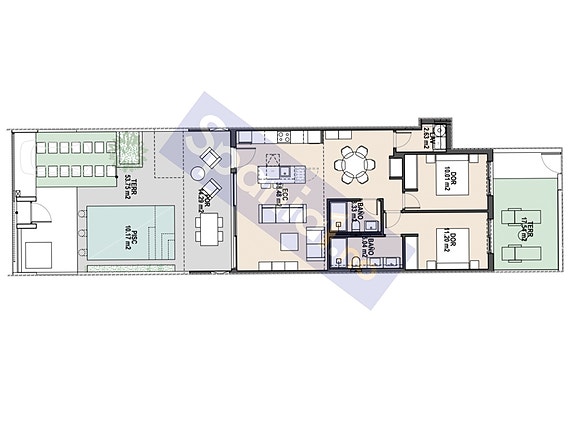 Svært eksklusiv leilighet med 2 soverom | Terrasse på 85 m2 med privat basseng