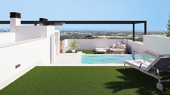 Svært eksklusiv penthouse-leilighet med 2 soverom | Takterrasse på 82 m2 med privat basseng og utekjøkken