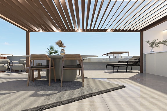 Moderne penthouse-leilighet med 3 soverom og 2 bad | Takterrasse på 78 m2 | Flotte fellesområder