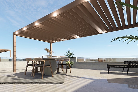 Moderne penthouse-leilighet med 3 soverom og 2 bad | Takterrasse på 78 m2 | Flotte fellesområder