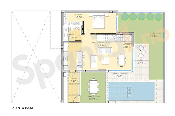 Utsikt | Nydelig bolig med 3 soverom og 2 bad | Stort uteområde med basseng | Parkering