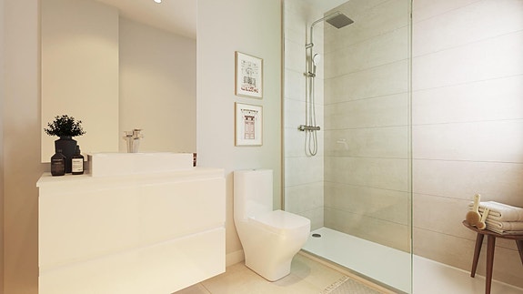 Leilighet med 3 soverom og sørvestvendt terrasse - Moderne anlegg med treningssenter, basseng og klubbadgang