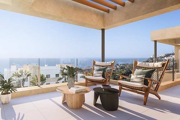 Nydelig havutsikt | Ny Penthouse-leilighet med 3 soverom og 2 bad | Stor terrasse og takterrase