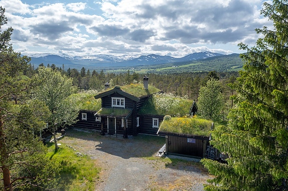 Parkering skjer på egen tomt ved hytta.