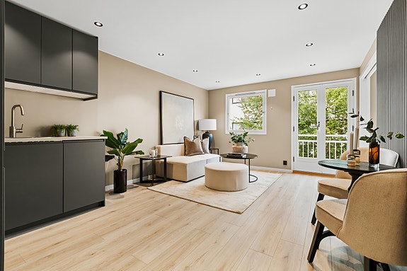 Vi har gleden av å presentere en unik og meget påkostet 2-roms leilighet med etterspurt beliggenhet på St. Hanshaugen.
Foto: Aakermann Photography (André Aakermann)