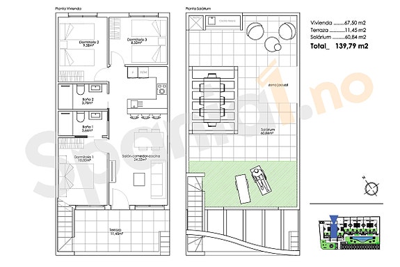 61m2 Terrasse | Ny Penthouse | 3 soverom | Utekjøkken og mulighet for Jacuzzi
