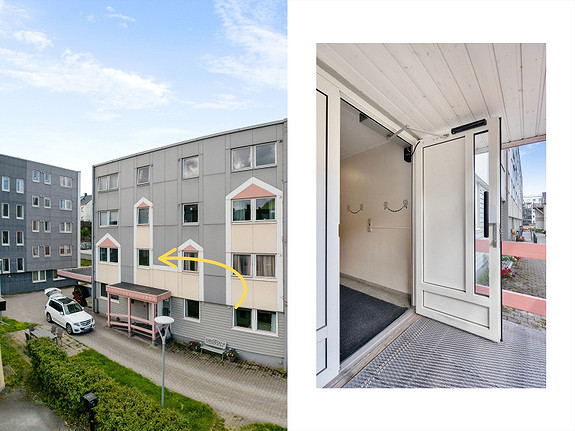 Leiligheten ligger i 2. etasje