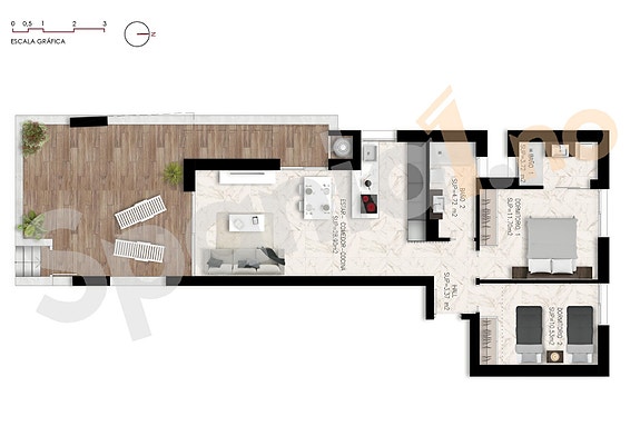 NYBYGG! Moderne møblert leilighet | Stor terrasse | Fantastiske fellesområder