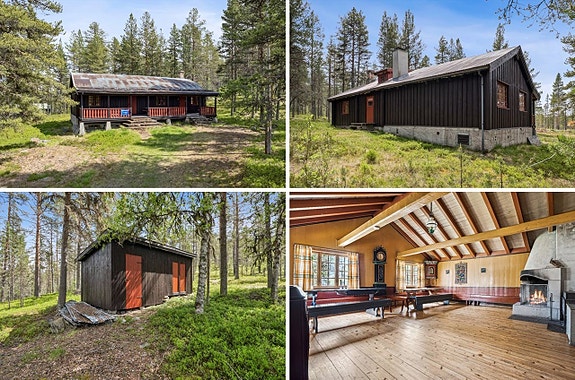 Velkommen til Klettvollveien 74 - En sjarmerende hytte fra 1939, omkranset av skog og fredelige omgivelser.