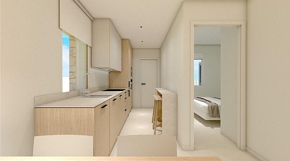 Ny moderne villa med takterrasse og fellesbasseng - kun 800 meter fra stranden