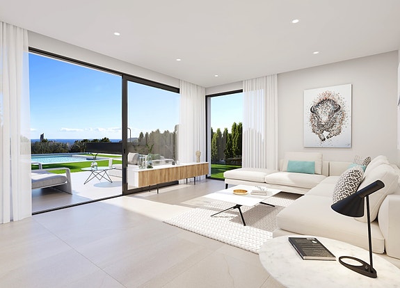 Eksklusiv villa i Sierra Cortina | 3 soverom og 3 bad | Stor tomt med basseng | Takterrasse og parkering