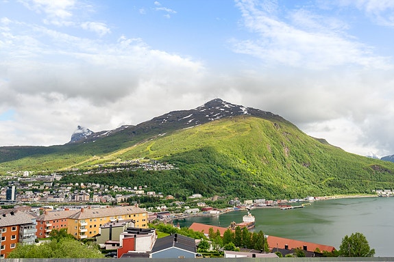 Utsikt mot Fagernesfjellet og Narvik havn