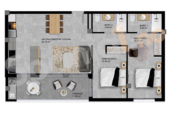 Nybygg! Moderne penthouse i hjertet av Santa Pola - Kun 500 meter fra stranden