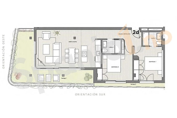 Hjørneleilighet i sentrum av Estepona - Takbasseng og gym - Stor terrasse 32m2 - 2 soverom og 2 bad