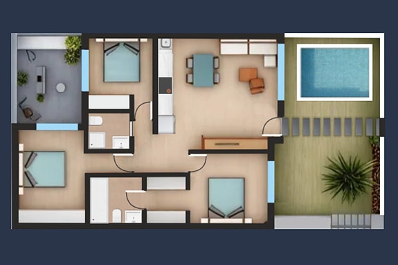 Leilighet med privat hage - 3 soverom og 2 bad - Moderne design - Parkering og bod