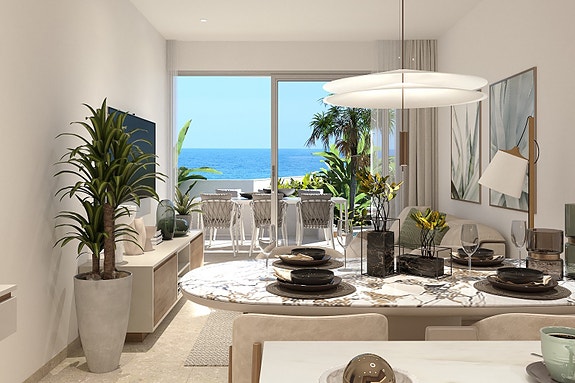 Luksus ved stranden - Penthouse med havutsikt og stor terrasse - Parkering og bod