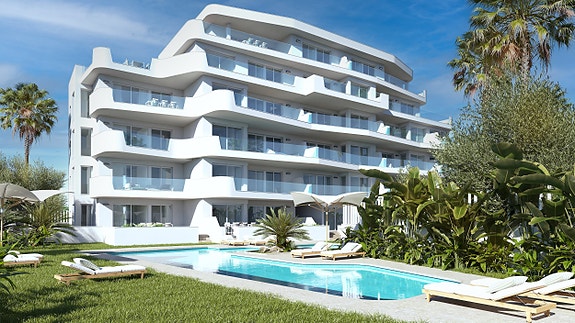 Luksus ved stranden - Penthouse med havutsikt og stor terrasse - Parkering og bod