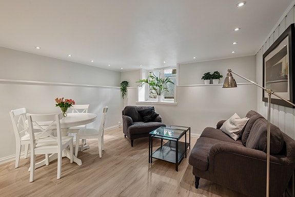 Her vil du bo skjermet og rolig til i et attraktivt og sentralt område på Rosenhoff.