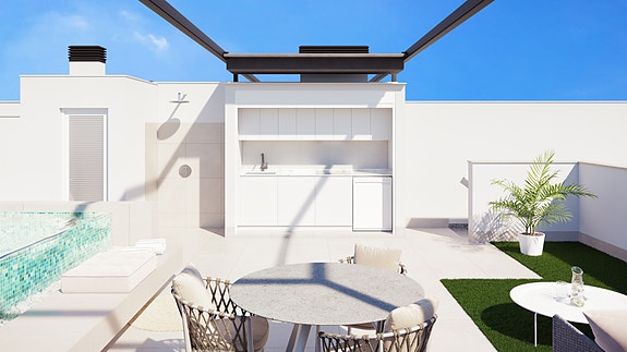 Svært eksklusiv penthouse-leilighet med 3 soverom | Takterrasse på 97 m2 med privat basseng og utekjøkken