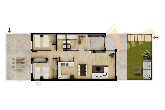 SISTE LEDIGE! Nær strand | Moderne leilighet med 3 soverom | Flotte fellesområder | Parkering og bod