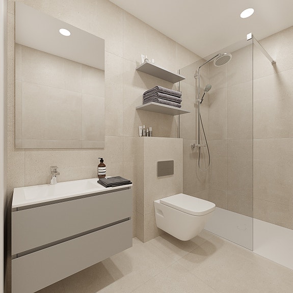 Hjørne-Penthouse | Like ved stranden | 3 soverom | Flott fellesområde med basseng