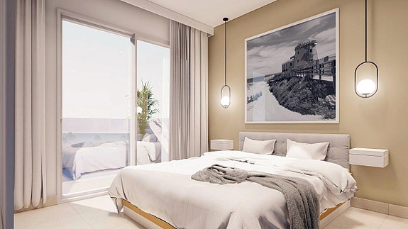 Penthouse med 3 soverom og 2 bad - Kun 150 meter fra stranden - Turistlisens og garantert leieinntekt