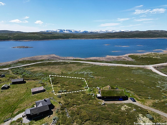 Rødungstøen 106 - En av områdets siste fritidstomter- på fremste rekke. Panoramautsikt til Hallingskarvet i front