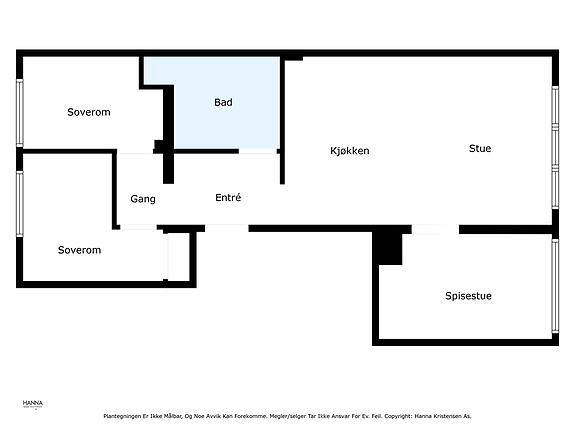 Plantegning av leiligheten