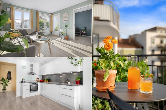 Velkommen til Herslebs gate 11 en lekker 2-roms leilighet i god størrelse og med solrik balkong.