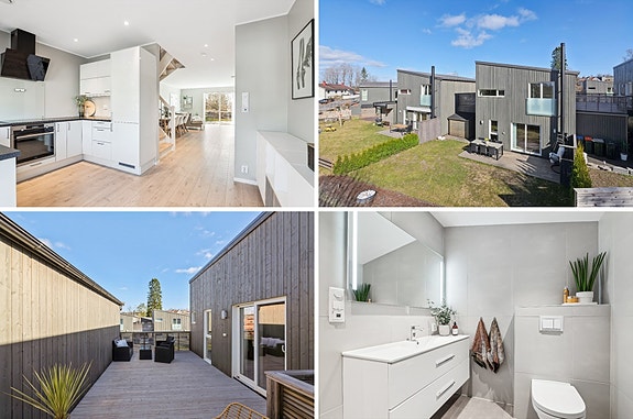 Velkommen til denne lekre eiendommen på Solsiden, 2 bad, 5 soverom, loftstue med utgang til fin terrasse.