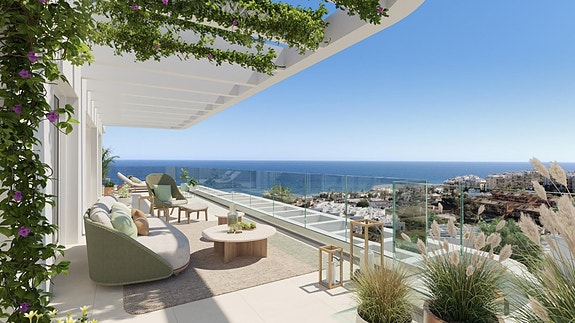 Penthouse-leilighet i hjerte av La Cala | Fantastisk utsikt over havet | 3 soverom | 2 parkeringsplasser