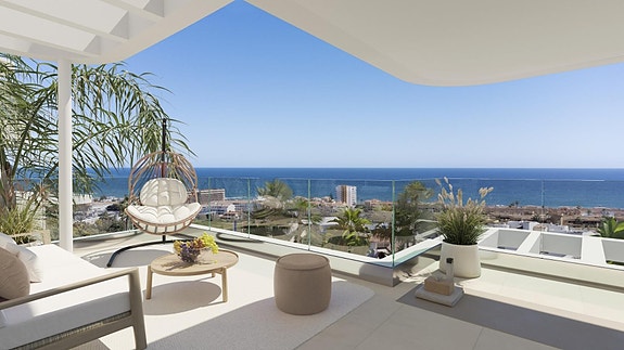 Penthouse-leilighet i hjerte av La Cala | Fantastisk utsikt over havet | 3 soverom | 2 parkeringsplasser