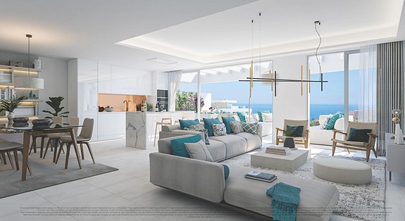 Penthouse-leilighet i hjerte av La Cala | Fantastisk utsikt over havet | 3 soverom | 2 parkeringsplasser