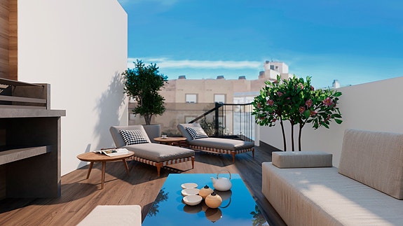 Penthouse med egen takterrasse | 250 meter fra Playa del Cura | Felles takterrasse og basseng