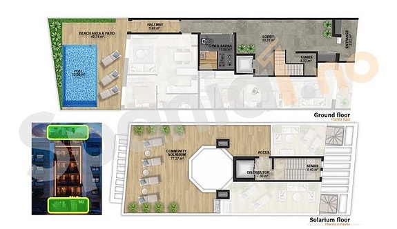 Penthouse med egen takterrasse | 250 meter fra Playa del Cura | Felles takterrasse og basseng