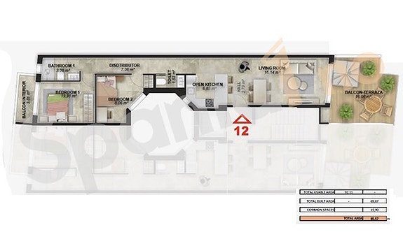 Penthouse med egen takterrasse | 250 meter fra Playa del Cura | Felles takterrasse og basseng