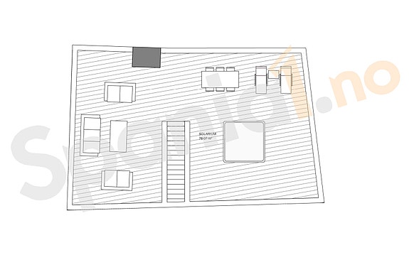 Eksklusiv penthouse med 3 soverom og stor solrik takterrasse 90 m² - Parkering og bod
