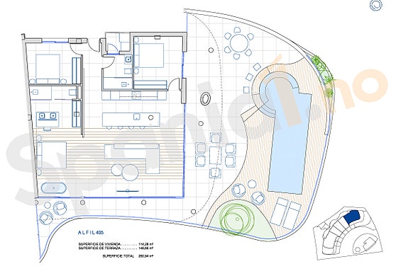 Luksuriøs penthouse-leilighet med 3 soverom | Terrasse på 146m² med basseng | Eksklusive fellesområder