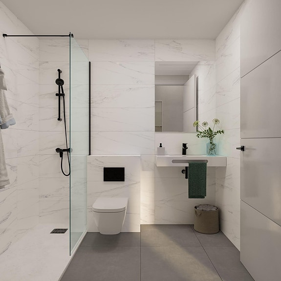 Eksklusiv penthouse med 3 soverom og stor solrik takterrasse 90 m² - Parkering og bod