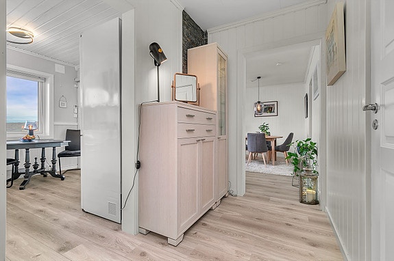 Velkommen inn i leiligheten.