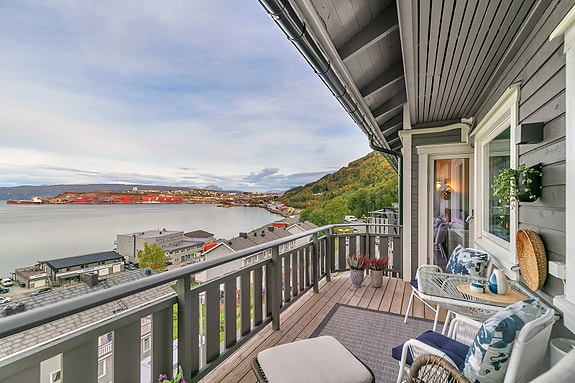 Balkong med flott utsikt.