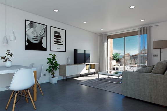 Toppleilighet med stor takterrasse - 57m2 | Fellesområde med basseng | Garasje