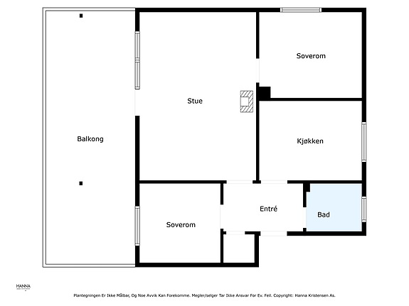 Plantegning av leiligheten