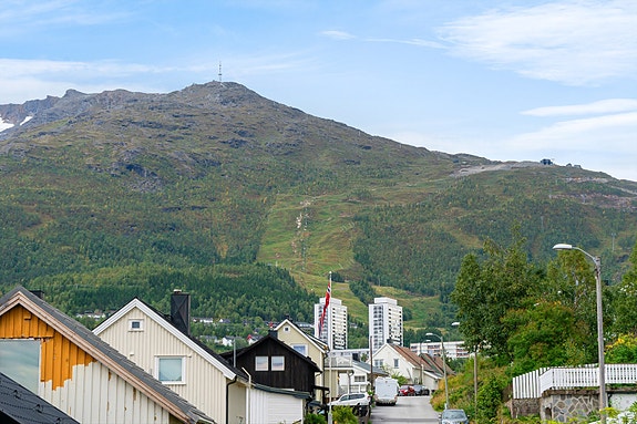 Utsikt fra eiendommen