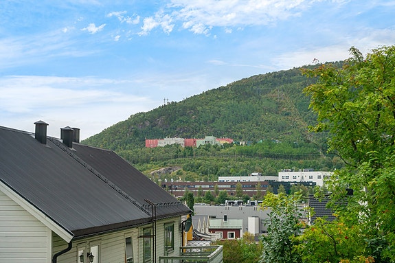 Utsikt fra eiendommen