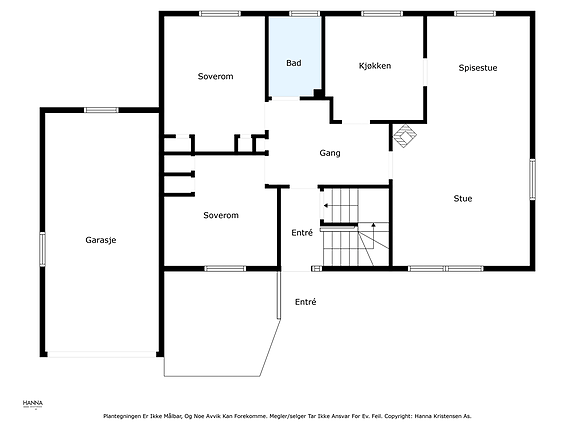 Plantegning 1.etasje og garasje