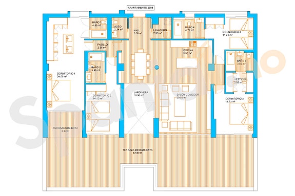 Ny eksklusiv leilighet - 4 soverom og stor terrasse - Tilgang til tropisk lagune