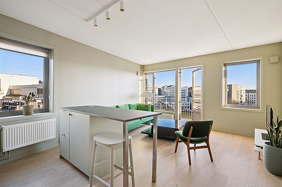 Velkommen til Sagveien 7 - Moderne 2-roms hjørneleilighet med balkong - Ledig til leie for ca et år